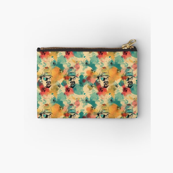 Item preview, Vintage Hyphy: Too Short Watercolor Pattern | Teal, Red, & Yellow  designed and sold by Retro-ArtDeco.