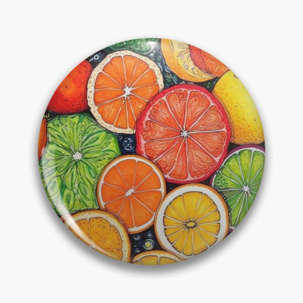 Item preview, Bright Citrus Fruits Pattern designed and sold by EpicFoxArt.