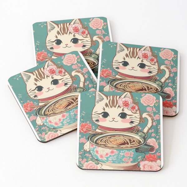 Item preview, Sakura Noodle Kitty designed and sold by Kwitirashope ⭐⭐⭐⭐⭐⭐⭐.