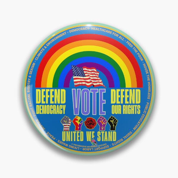 Artikelvorschau, PMD00899 Progressive Movement Designs LGBTQ patriotisches amerikanisches Flaggendesign zeigt, dass Sie Demokratie und progressive Ziele für Progressive Democrats Independents Liberals unterstützen entworfen und verkauft von ProgressiveLeft.