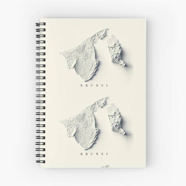 Item preview, Brunei Shaded Relief Map 3D digitally-rendered designed and sold by ThinkAboutMaps.