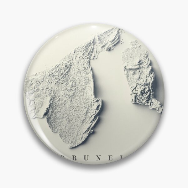 Item preview, Brunei Shaded Relief Map 3D digitally-rendered designed and sold by ThinkAboutMaps.