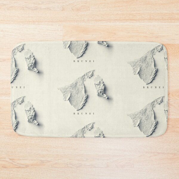 Item preview, Brunei Shaded Relief Map 3D digitally-rendered designed and sold by ThinkAboutMaps.