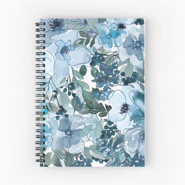 Aperçu de l'œuvre Blue floral in watercolor créée et vendue par Adventist4.