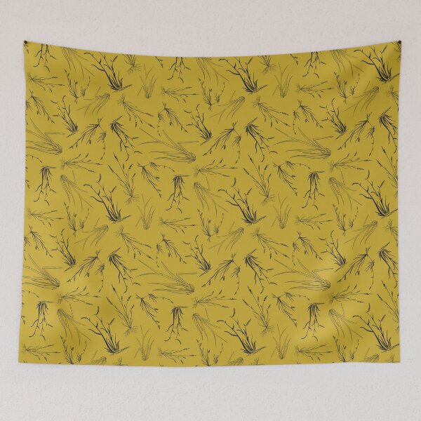 Item preview, Grasses pattern – retro yellow designed and sold by kvictoria1.