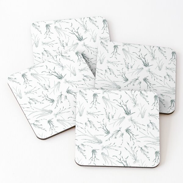 Item preview, Grasses pattern – teal & white designed and sold by kvictoria1.