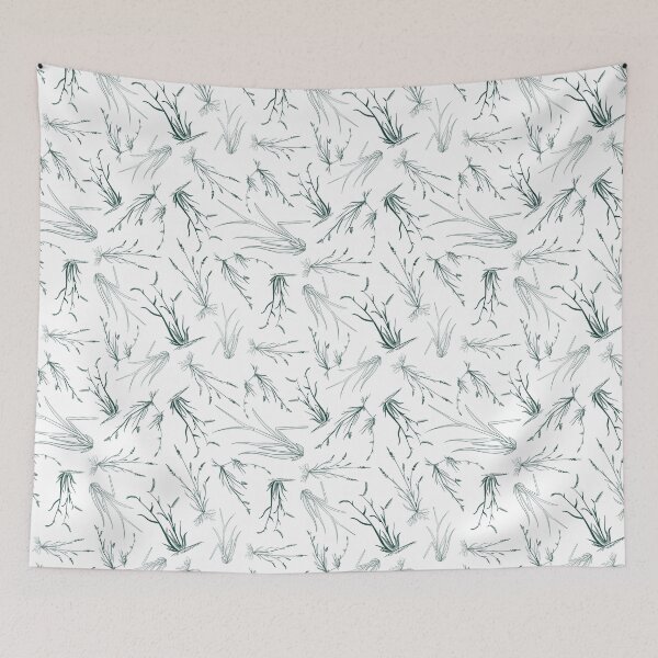 Item preview, Grasses pattern – teal & white designed and sold by kvictoria1.