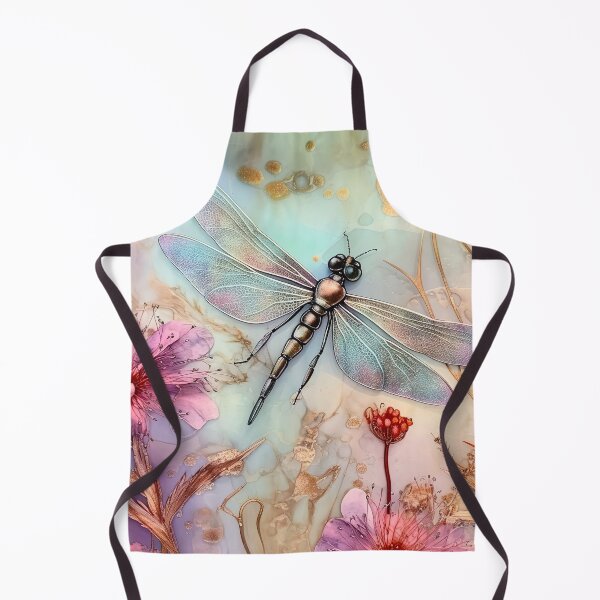 Item preview, Whimsical Dragonfly and wildflowers  designed and sold by Inktown.