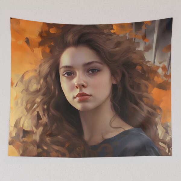 Item preview, Reflections of Reality: Serene Portrait of a Woman in Oil Brushstrokes designed and sold by InsaneLEDP.
