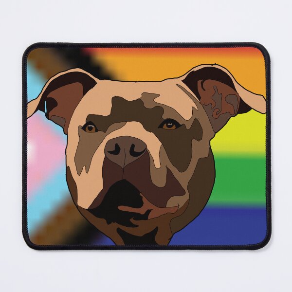 Item preview, Copy of Progress pride brown pitbull designed and sold by LeahcarsArt.
