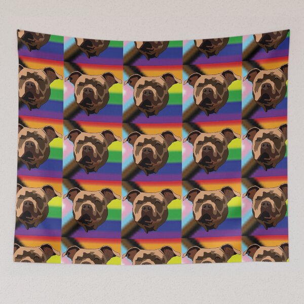 Item preview, Copy of Progress pride brown pitbull  designed and sold by LeahcarsArt.