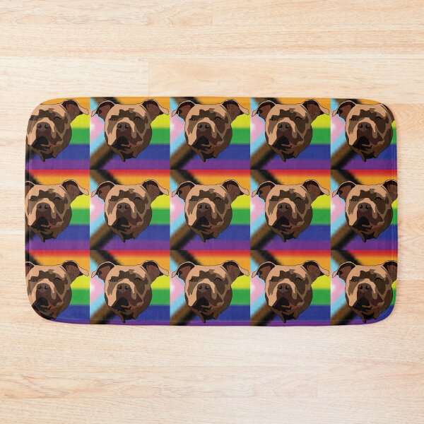 Item preview, Copy of Progress pride brown pitbull  designed and sold by LeahcarsArt.