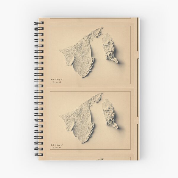 Item preview, Brunei Shaded Relief Map 3D digitally-rendered designed and sold by ThinkAboutMaps.