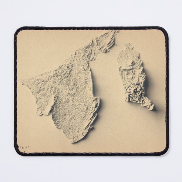Item preview, Brunei Shaded Relief Map 3D digitally-rendered designed and sold by ThinkAboutMaps.