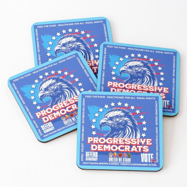 Item preview, PMD00901 Progressive Movement Designs patriotic American eagle design shows you support democracy progressive goals for Progressives Democrats Independents Liberals designed and sold by ProgressiveLeft.