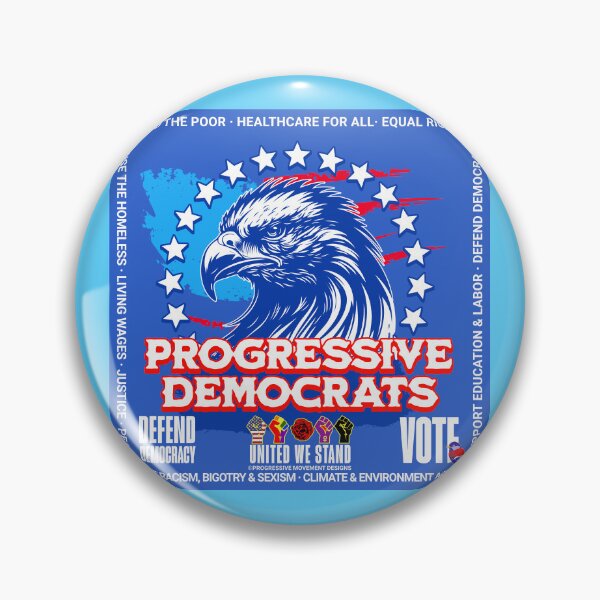 Item preview, PMD00901 Progressive Movement Designs patriotic American eagle design shows you support democracy progressive goals for Progressives Democrats Independents Liberals designed and sold by ProgressiveLeft.