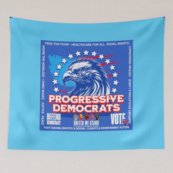 Item preview, PMD00901 Progressive Movement Designs patriotic American eagle design shows you support democracy progressive goals for Progressives Democrats Independents Liberals designed and sold by ProgressiveLeft.