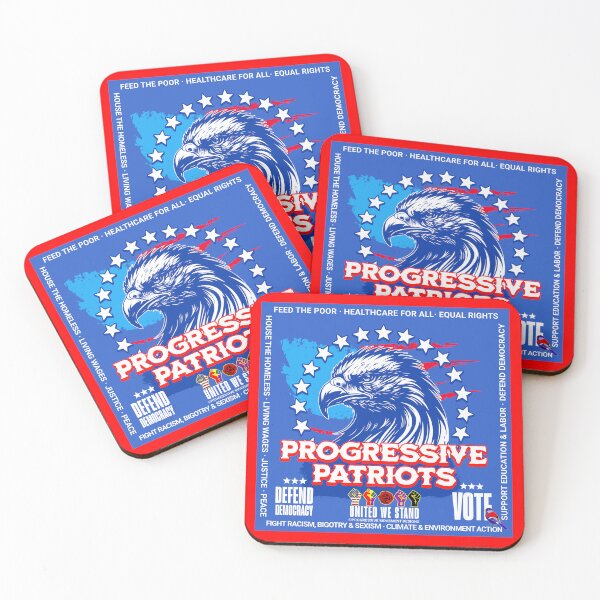 Item preview, PMD00900 Progressive Movement Designs patriotic American eagle design shows you support democracy progressive goals for Progressives Democrats Independents Liberals designed and sold by ProgressiveLeft.