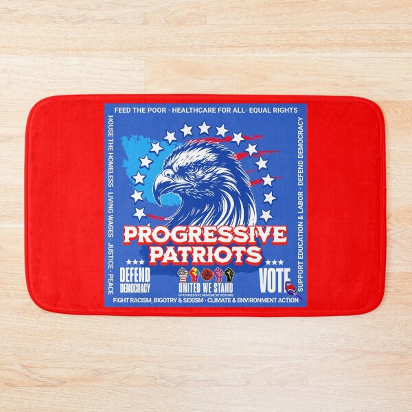 Item preview, PMD00900 Progressive Movement Designs patriotic American eagle design shows you support democracy progressive goals for Progressives Democrats Independents Liberals designed and sold by ProgressiveLeft.