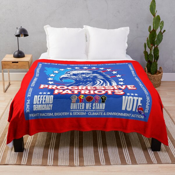 Item preview, PMD00900 Progressive Movement Designs patriotic American eagle design shows you support democracy progressive goals for Progressives Democrats Independents Liberals designed and sold by ProgressiveLeft.
