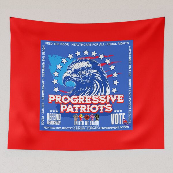 Item preview, PMD00900 Progressive Movement Designs patriotic American eagle design shows you support democracy progressive goals for Progressives Democrats Independents Liberals designed and sold by ProgressiveLeft.