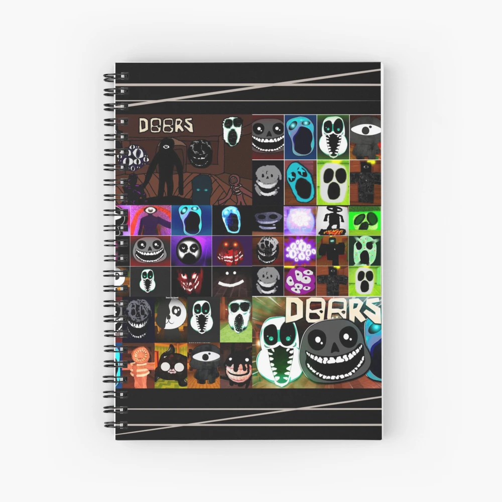 Grid with the monsters that come out from behind the doors. (DOORS ROBLOX)  Backpack. Halloween Photographic Print for Sale by Mycutedesings-1