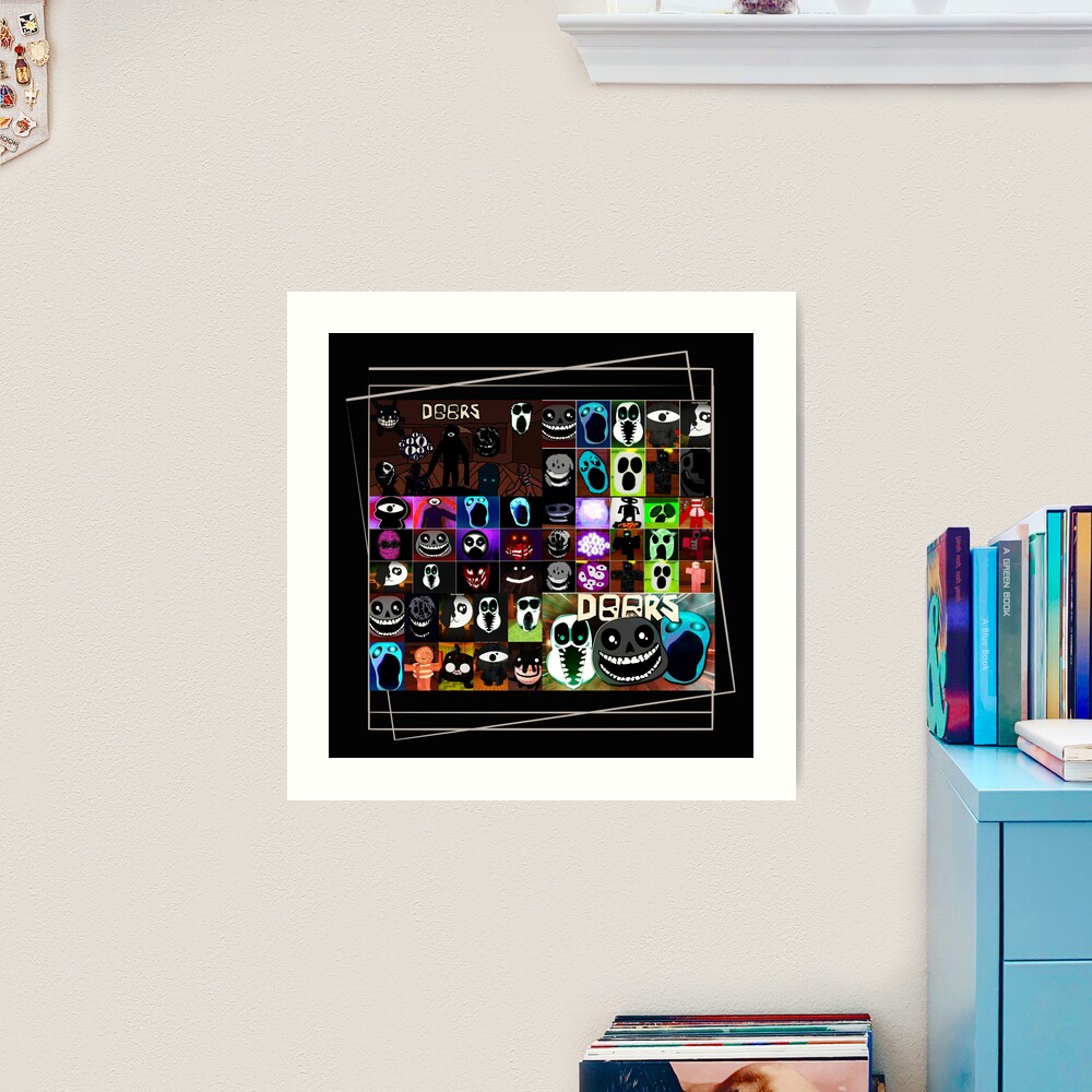 Composition of multiple Posters of (DOORS-ROBLOX) Backpack. Halloween  Canvas Print for Sale by Mycutedesings-1