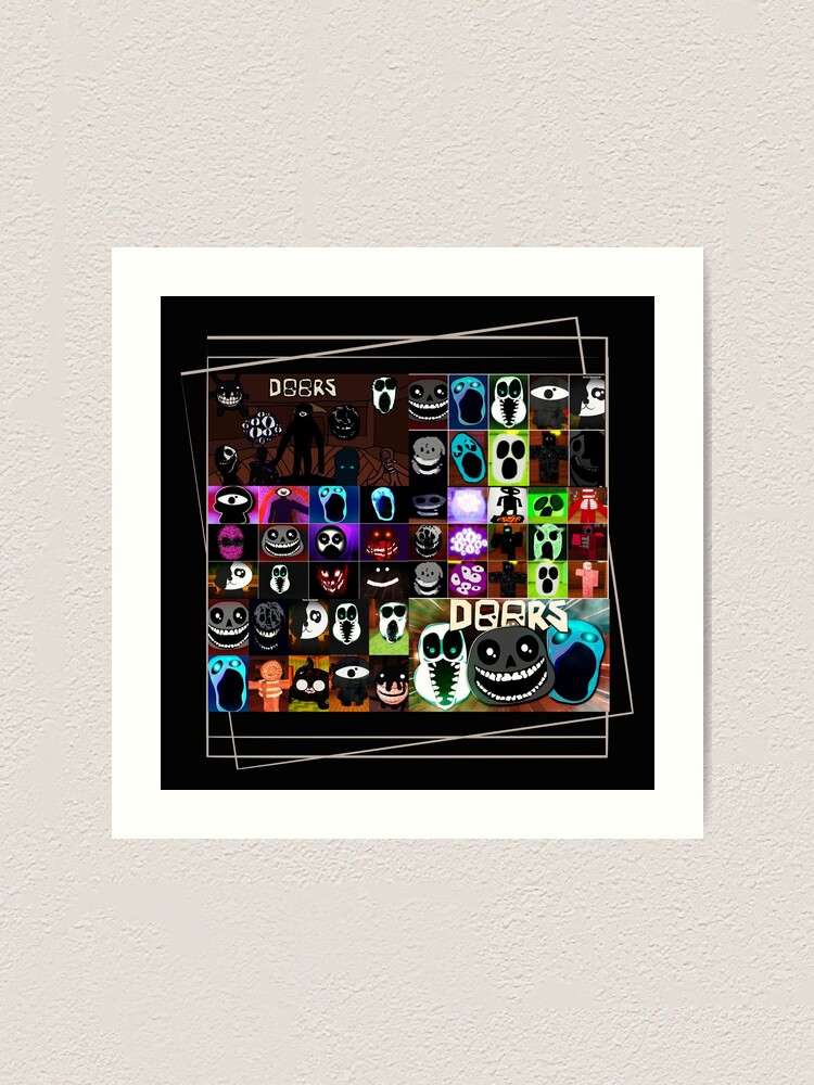 Composition of multiple Posters of (DOORS-ROBLOX) Backpack