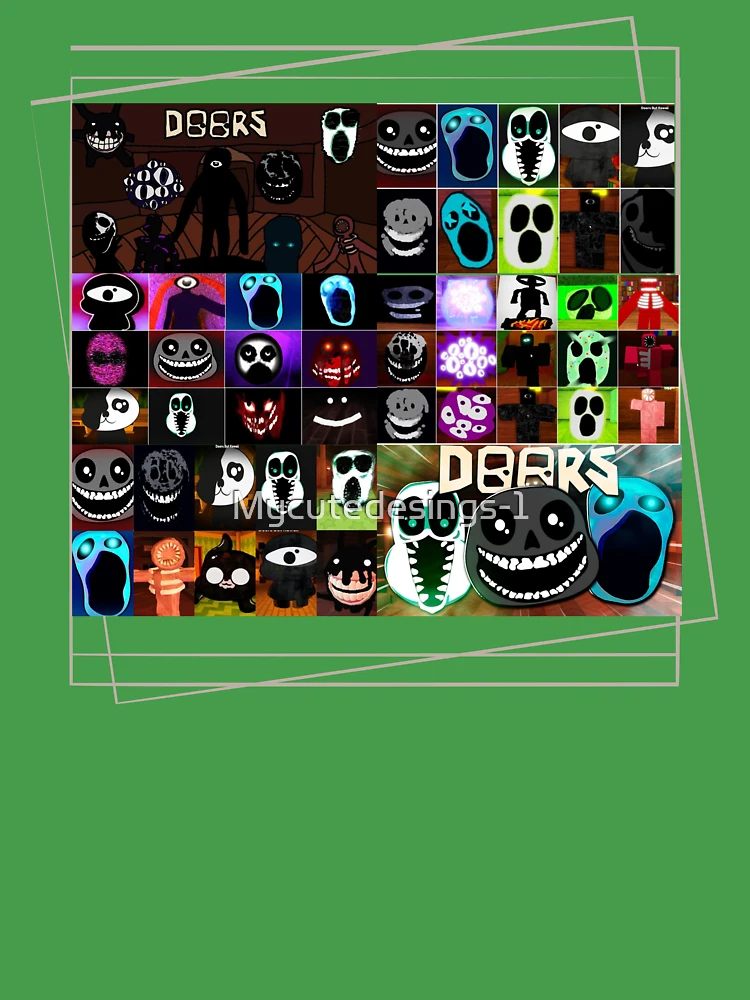 Composition of multiple Posters of (DOORS-ROBLOX) Backpack. Halloween  Canvas Print for Sale by Mycutedesings-1