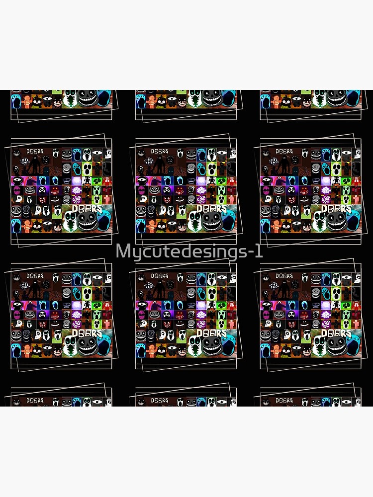 Composition of multiple Posters of (DOORS-ROBLOX) Backpack. Halloween  Canvas Print for Sale by Mycutedesings-1