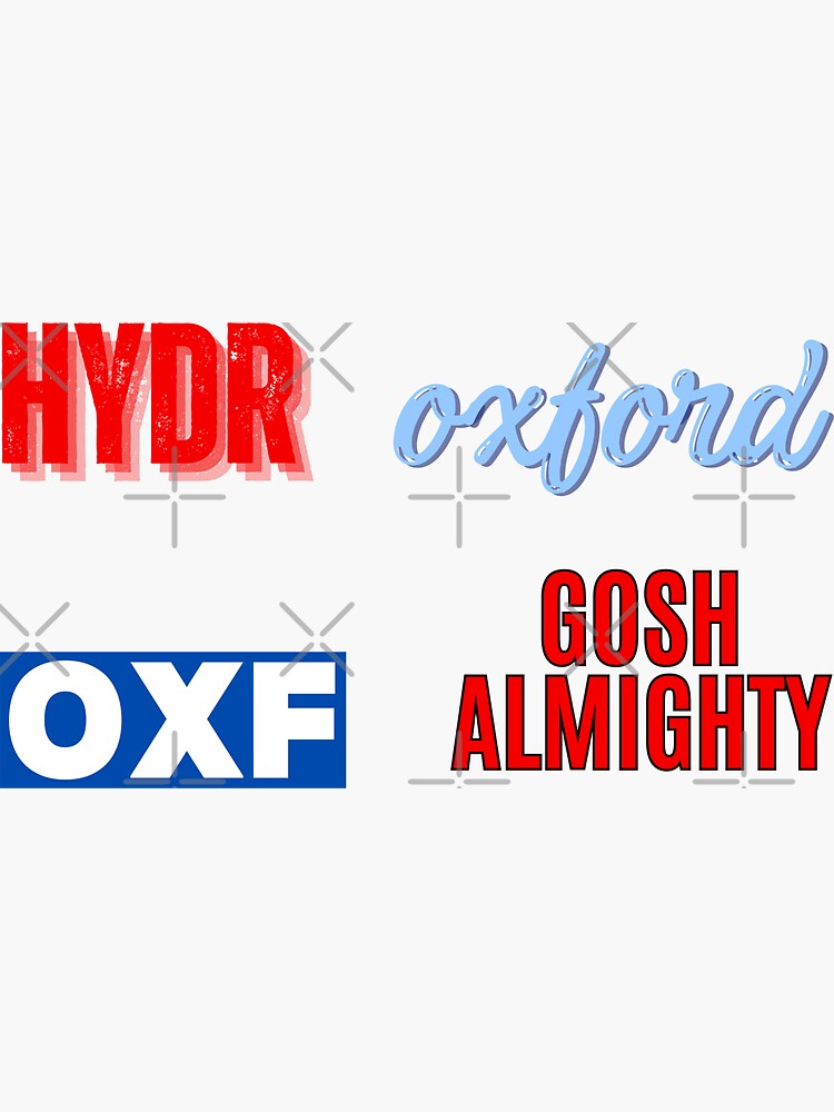 "Oxford, MS Sticker Pack" Sticker for Sale by stuckwithmattie Redbubble
