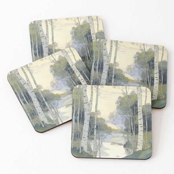 Item preview, Birch trees on the river designed and sold by AndreTonich.