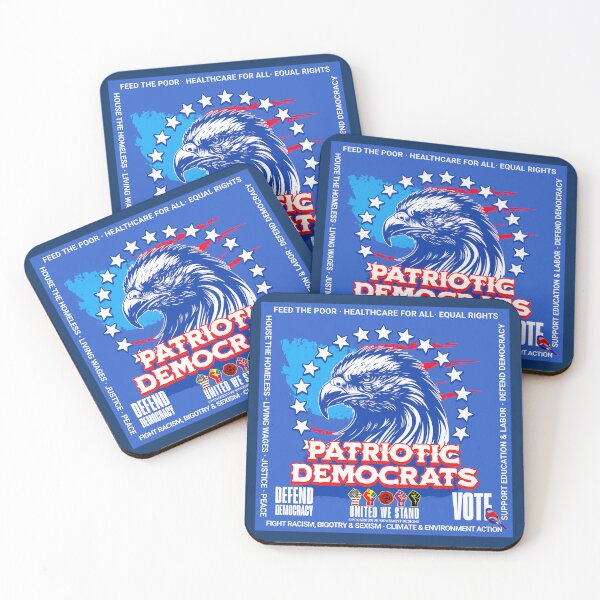 Item preview, PMD00902 Progressive Movement Designs patriotic American eagle design shows you support democracy progressive goals for Progressives Democrats Independents Liberals designed and sold by ProgressiveLeft.