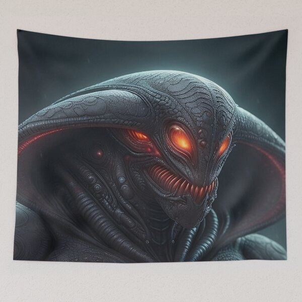Item preview, Hooded Alien Assassin designed and sold by Dudeist Designs.