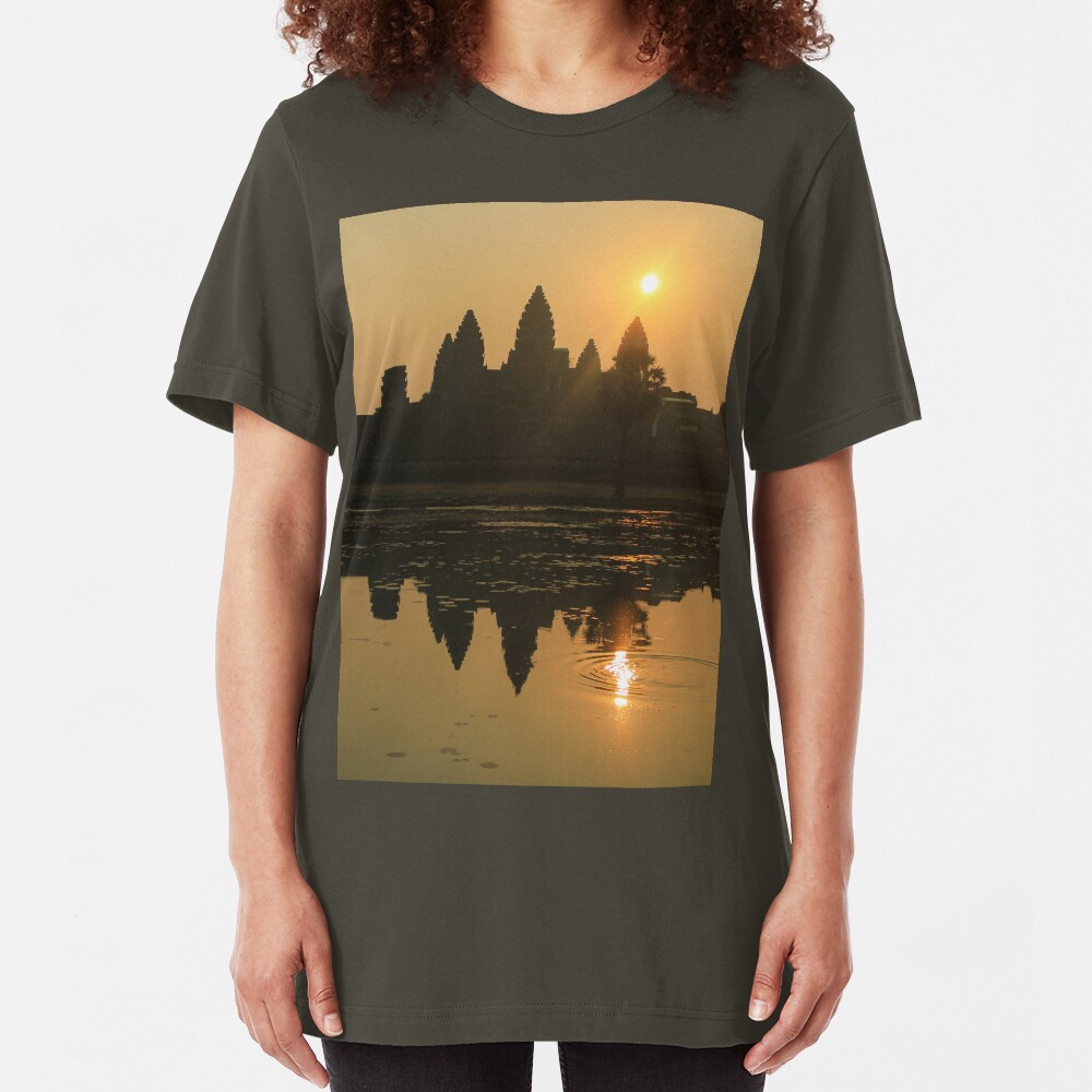Angkor Wat Temple sunrise Slim Fit T-Shirt