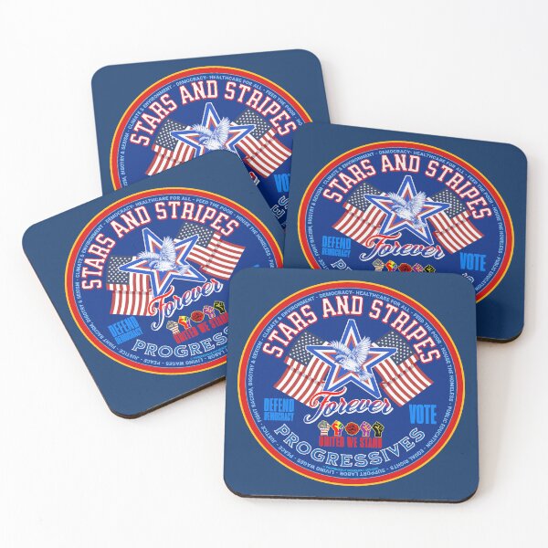 Item preview, PMD00904 Progressive Movement Designs patriotic American flag design shows you support democracy progressive goals for Progressives Democrats Independents Liberals designed and sold by ProgressiveLeft.