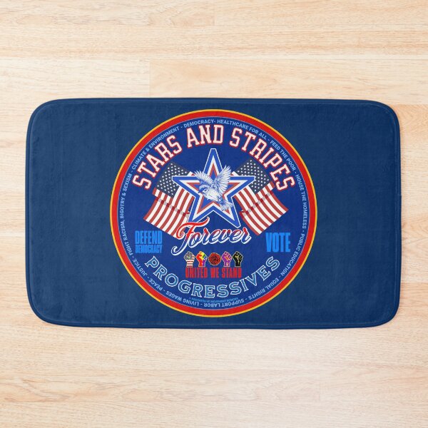 Item preview, PMD00904 Progressive Movement Designs patriotic American flag design shows you support democracy progressive goals for Progressives Democrats Independents Liberals designed and sold by ProgressiveLeft.