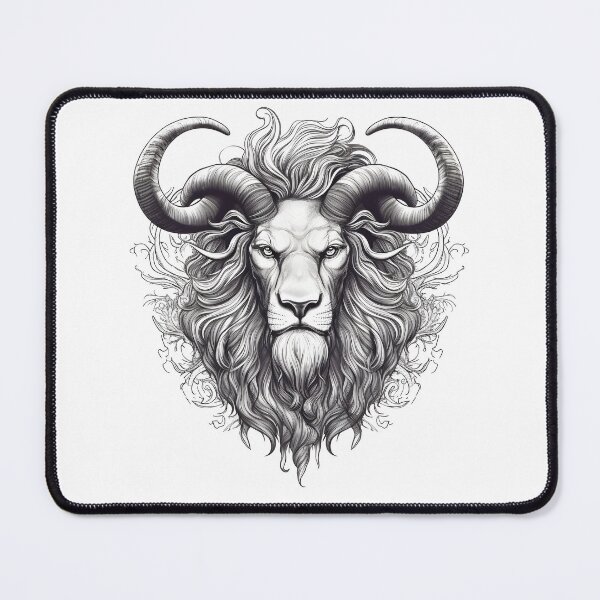Item preview, Ethereal Lion Bull in Botanical Style designed and sold by aigcx.