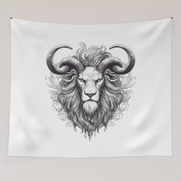 Item preview, Ethereal Lion Bull in Botanical Style designed and sold by aigcx.