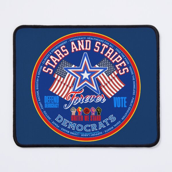 Item preview, PMD00905 Progressive Movement Designs patriotic American flag design shows you support democracy progressive goals for Progressives Democrats Independents Liberals designed and sold by ProgressiveLeft.