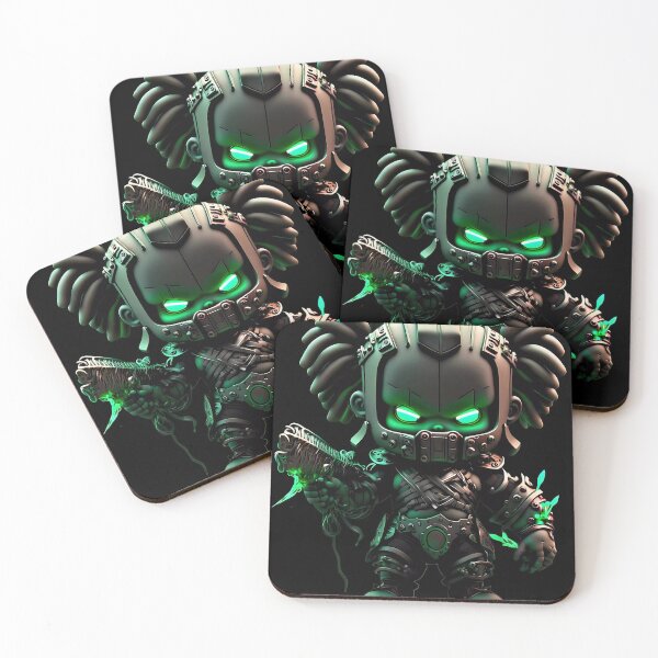 Item preview, The Alien Warrior: A Stylized and Cartoonish Illustration of an Alien Predator with Glowing Green Eyes in a Child's Style designed and sold by Jhuvel.