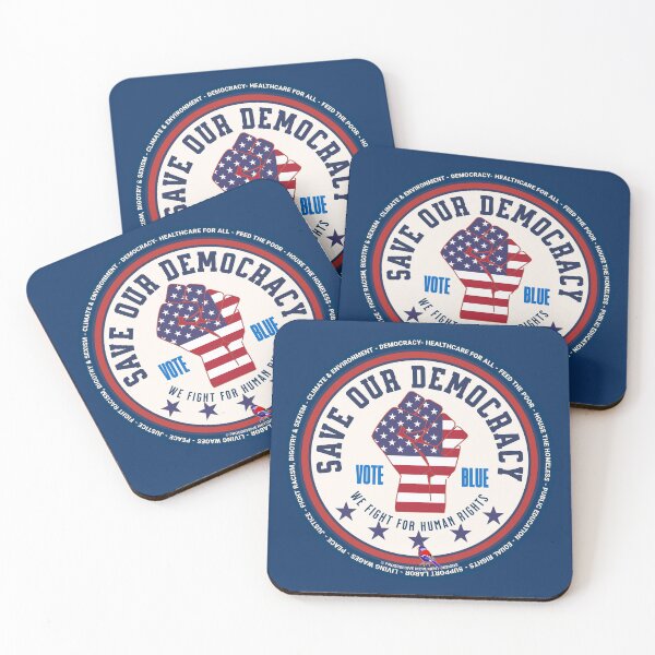 Item preview, PMD00908 Progressive Movement Designs patriotic American flag design shows you support democracy progressive goals for Progressives Democrats Independents Liberals designed and sold by ProgressiveLeft.