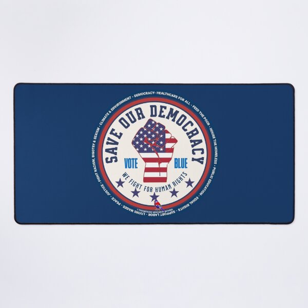 Item preview, PMD00908 Progressive Movement Designs patriotic American flag design shows you support democracy progressive goals for Progressives Democrats Independents Liberals designed and sold by ProgressiveLeft.