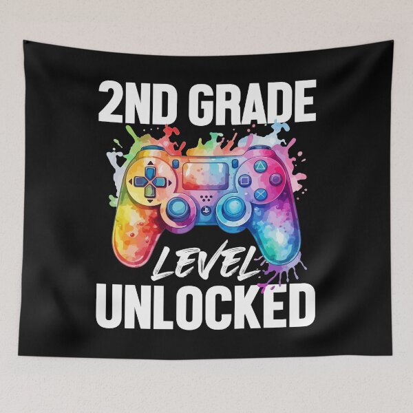 Item preview, 2nd Grade Level Unlocked Back to School Video Game Boys T-Shirt designed and sold by KGN  CREATIVITY.