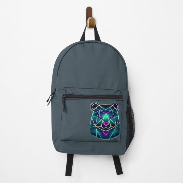 Item preview, Glowing Geometric Bear: Illuminate Your Style with Neon designed and sold by JS-StyleWhirl.