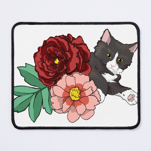 Item preview, Kitten Sygin with Peony designed and sold by Hoxypox.