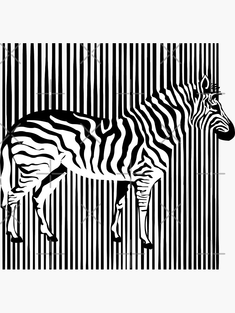 "Zebra lines black and white" Sticker for Sale by Ztudio Redbubble