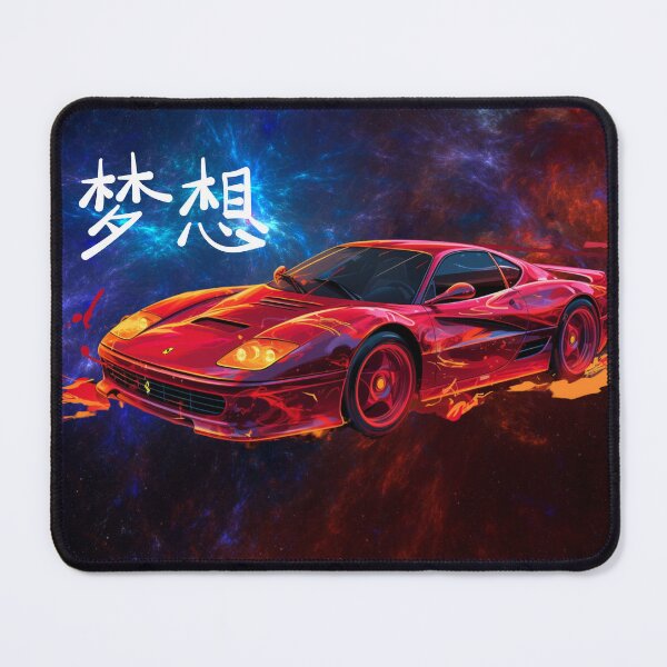 Item preview, Red Ferrari: Ignite the Roads with 90s Anime Style and Fiery Performance designed and sold by RIAiCreations.
