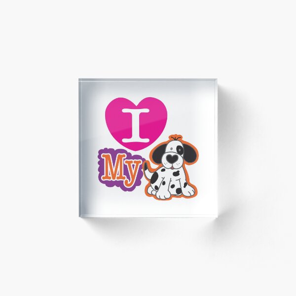 I Heart My Pup Acrylic Block