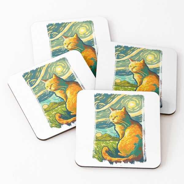 Item preview, Orange Cat Van gogh Style designed and sold by Vangoholic.
